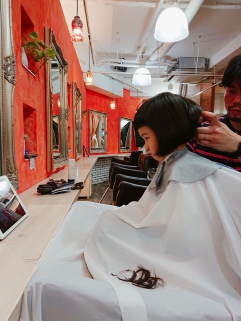 娘のカット 亀有の美容室pride Rise